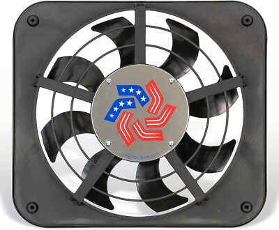 Flex-A-Lite 116550 (123) 12 1/8'' Lo-Profile S-Blade Puller Electric Fan 1,250