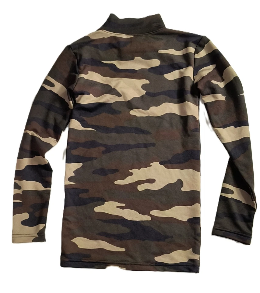 Suéter BCG Para Mujer Cuello Simulado Manga Larga Camuflado Exterior Marrón Talla Pequeña G001 Foto 3 de 4