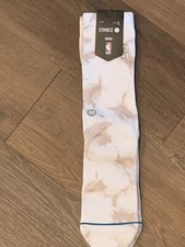 NWT Stance L Men's Large 9-13 NBA Logo Logoman Dye Basketball Casual Socks Khaki