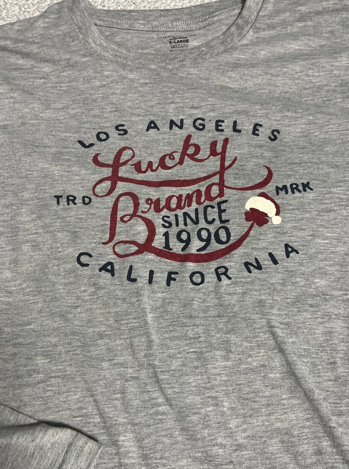 Lucky Brand Mens XL Flannel Pajama Sleepwear Set Thermal Shirt Flannel Pant - Image 4 of 4