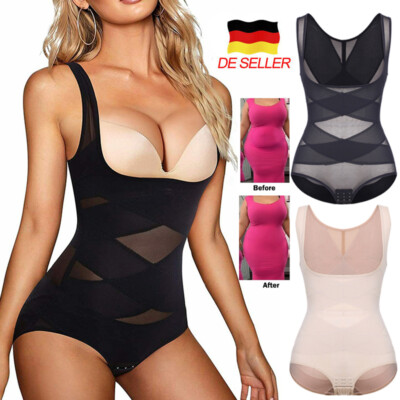 Damen Body Shaper Bauchweg Formende Miederbody Figurformende Tops Shapewear 2XL