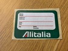 Alitalia baggage label / luggage label