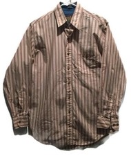 Vintage Ralph Lauren CHAPS 100% Country Cotton Class A Pure Quality Brown Shirt