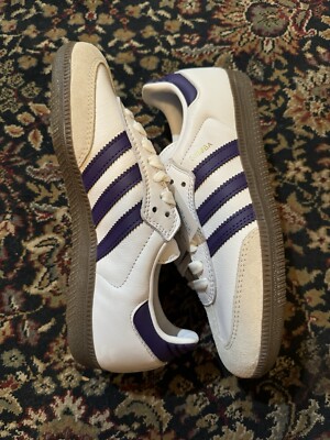 adidas Originals Samba ADV White Purple Men Unisex Casual Size 5