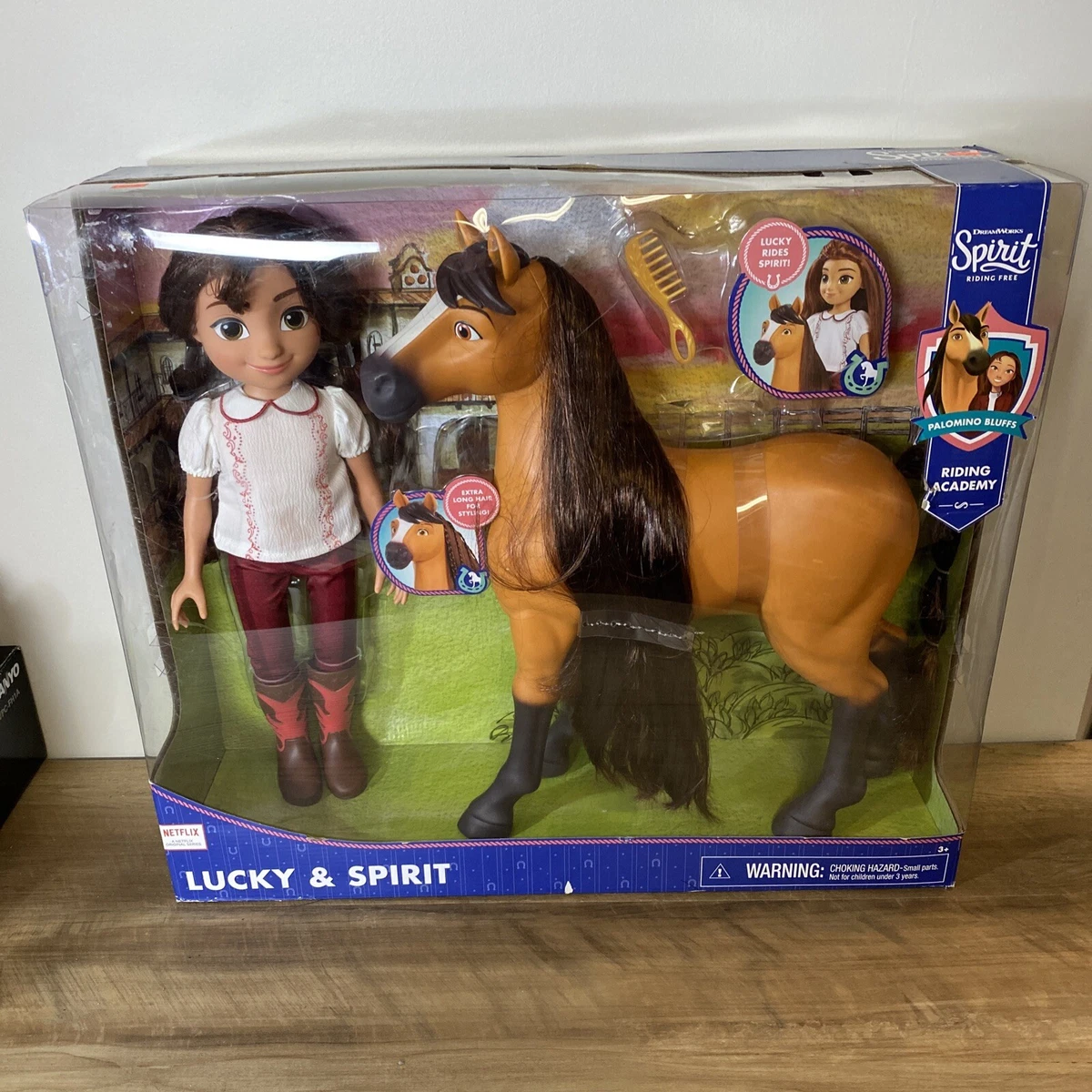 Just Play DreamWorks Spirit Riding Free 18-inch Spirit and Lucky Set New!