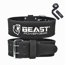 Powerlifting Belt 10MM 4" Weightlifting Belt Heavy Weight training Men  Women