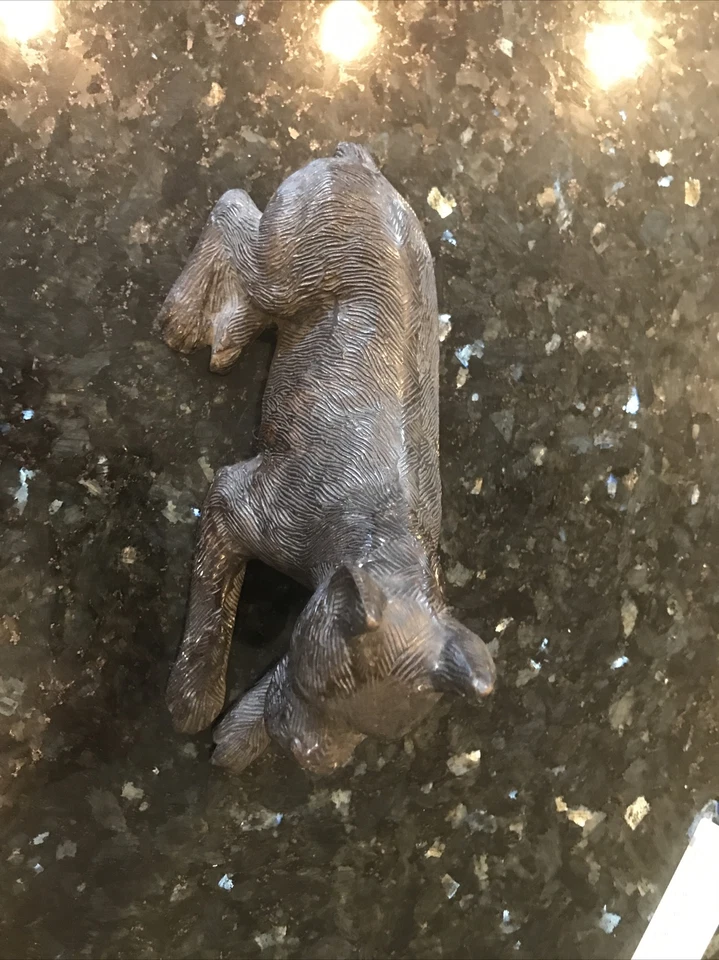 Antigua escultura de latón para mascota boxer perro sentado estatua coleccionable Foto 3 de 4