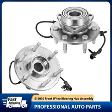 Pair 4WD Front Wheel Hub Bearing for Chevy Silverado GMC Sierra 1500 Tahoe 6 Lug