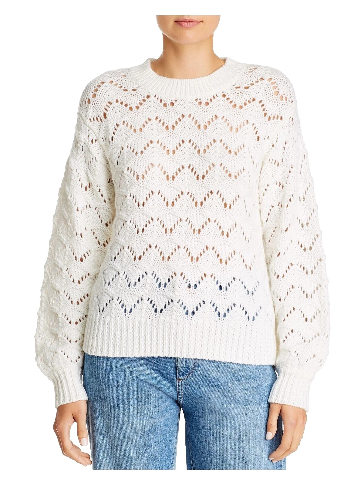 Suéteres Tamaño Regular Velvet Blanco para Mujeres