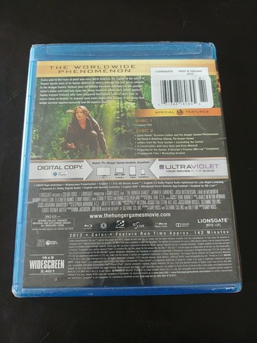 The Hunger Games (2 Disc Blu-ray) Jennifer Lawrence - Picture 2 of 3