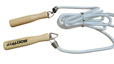 Body Fit Jump Rope 8.5ft Nylon Skipping Rope Wooden Handles Gym Fitness
