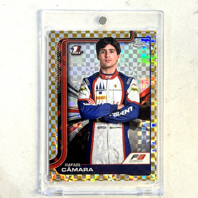 2025 Topps Chrome F1 #47 Rafael Camara 1st Gold Checker Flag Refractor /50