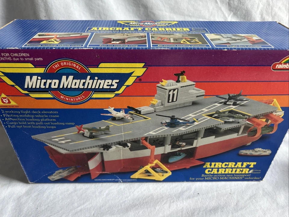 Micro Machines, Galoob, 1988, авианосец, полный, в коробке #4 - Изображение 2 из 4