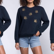 H M Women's Navy Sweatshirt.