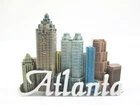 Atlanta Poly Magnet Souvenir America Skyline Capital Georgia USA