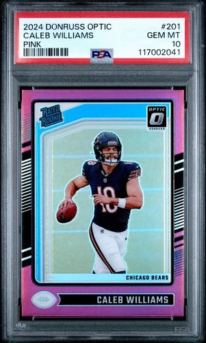 2024 Donruss Optic Caleb Williams #201 Pink PSA 10  ( RC ) 💥💥💥