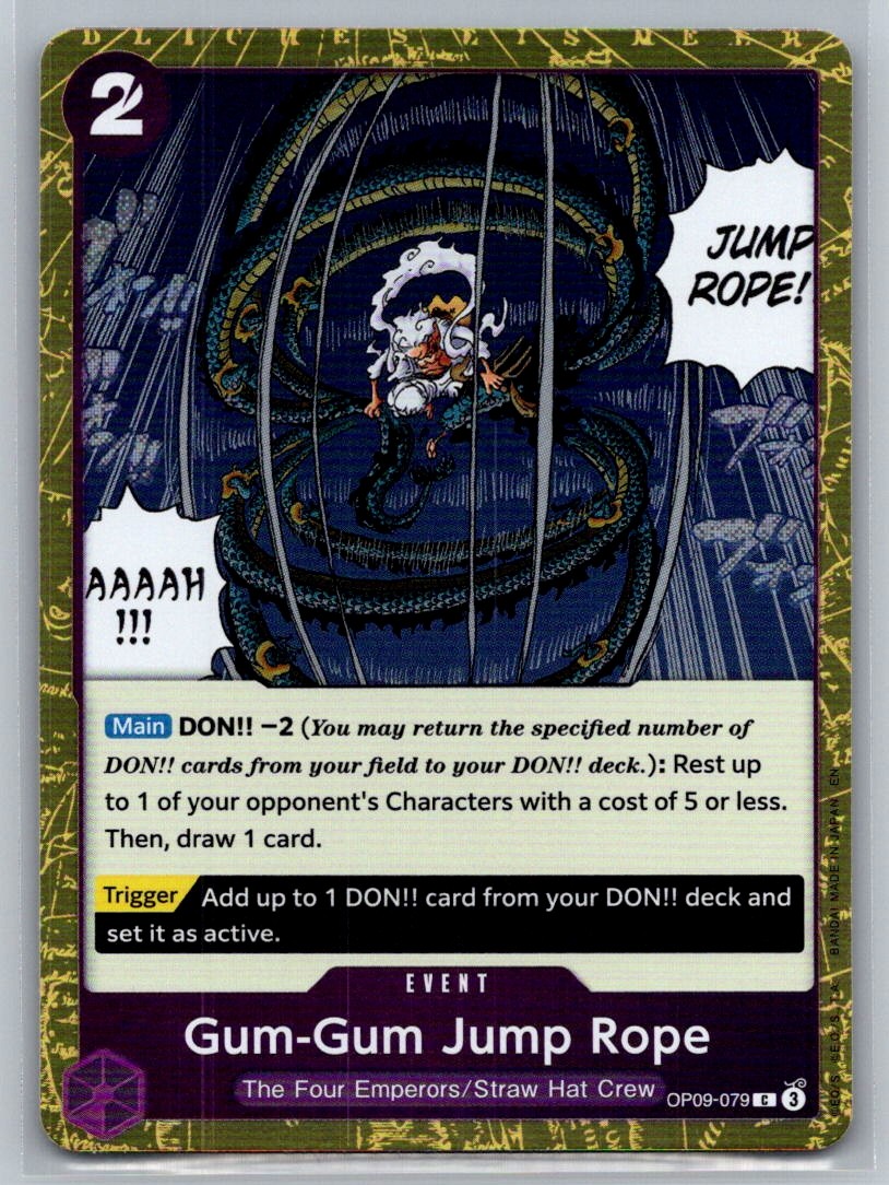 Premium Booster -The Best- Vol. 2 #OP09-079 Gum-Gum Jump Rope (Pirate Foil)