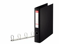 Esselte 4 Ring Binder, PP, Holds up to 380 Sheets, 60 mm Spine, 82407 - A4, Blac
