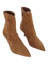 GUESS Yanka Pointed Toe Kitten Heel Dress Booties Cognac Size 7.5M