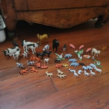 Vintage Plastic Farm Animal Lot – Cows, Horses, Pigs, Goats, AAA & Unmarked, 50+