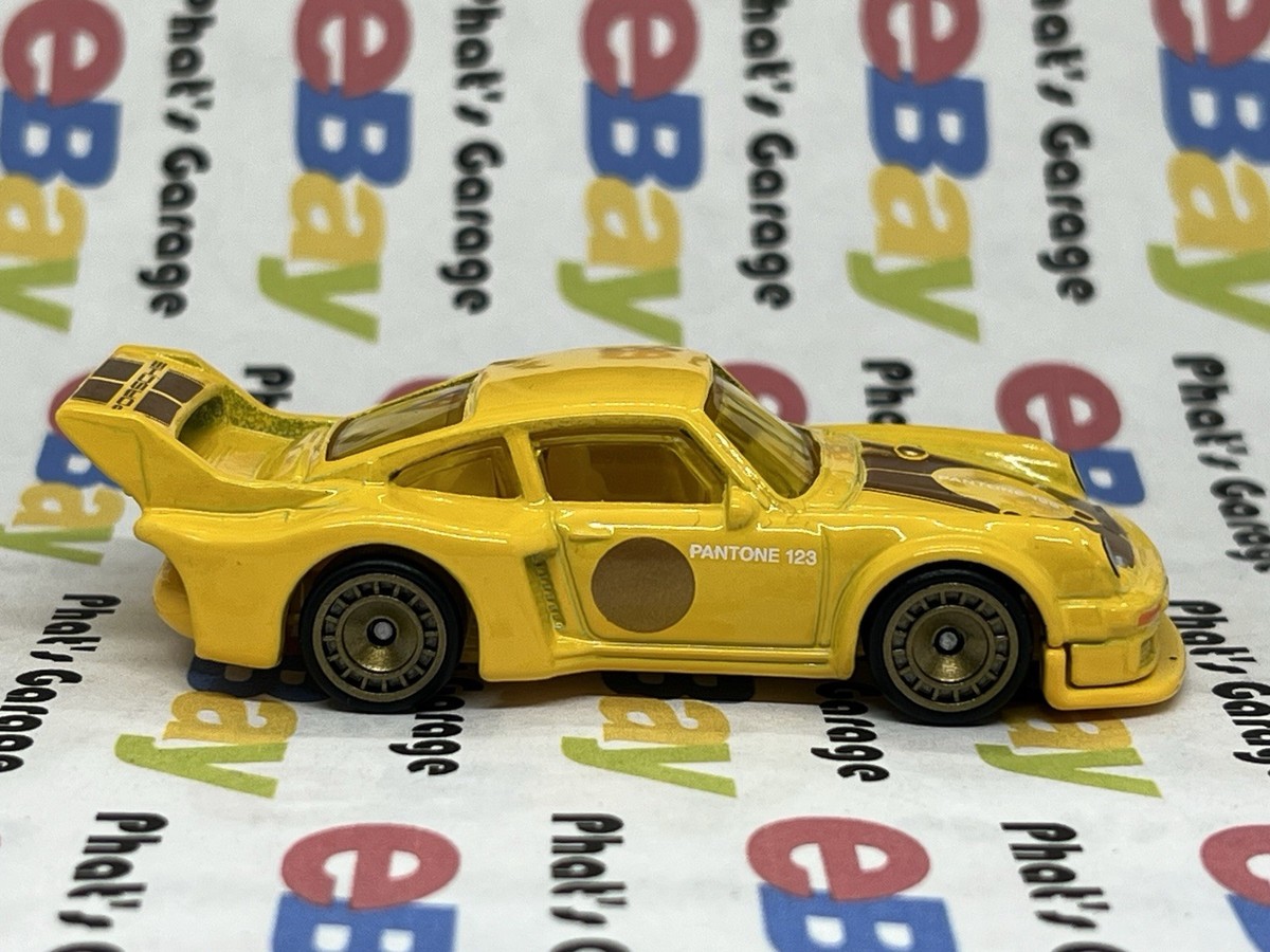 Hot Wheels Pantone Yellow Porsche 934/5 Test Run Prototype w/ Real
