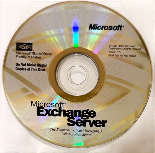 1997 Vintage Microsoft Exchange Server 5.5 Enterprise w/CD Key - Excellent - Picture 2 of 7