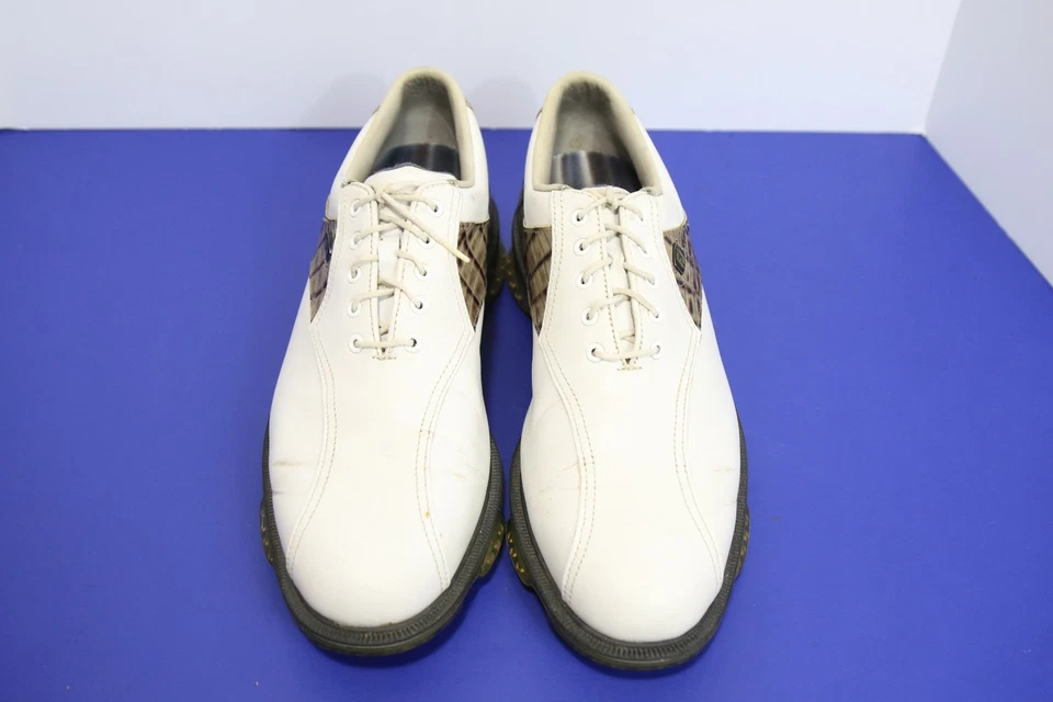 Zapatos de golf Footjoy DryJoys Tour talla 10M blancos con estampado de caimán marrón - 53643 Foto 4 de 4