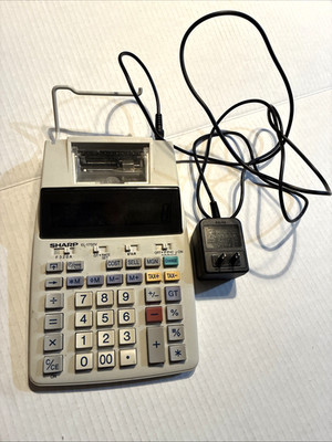 Sharp EL1750V Printing Calculator with AC Adapter. 