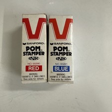 Pom Stampers INK New BLUE  RED 00290 00291