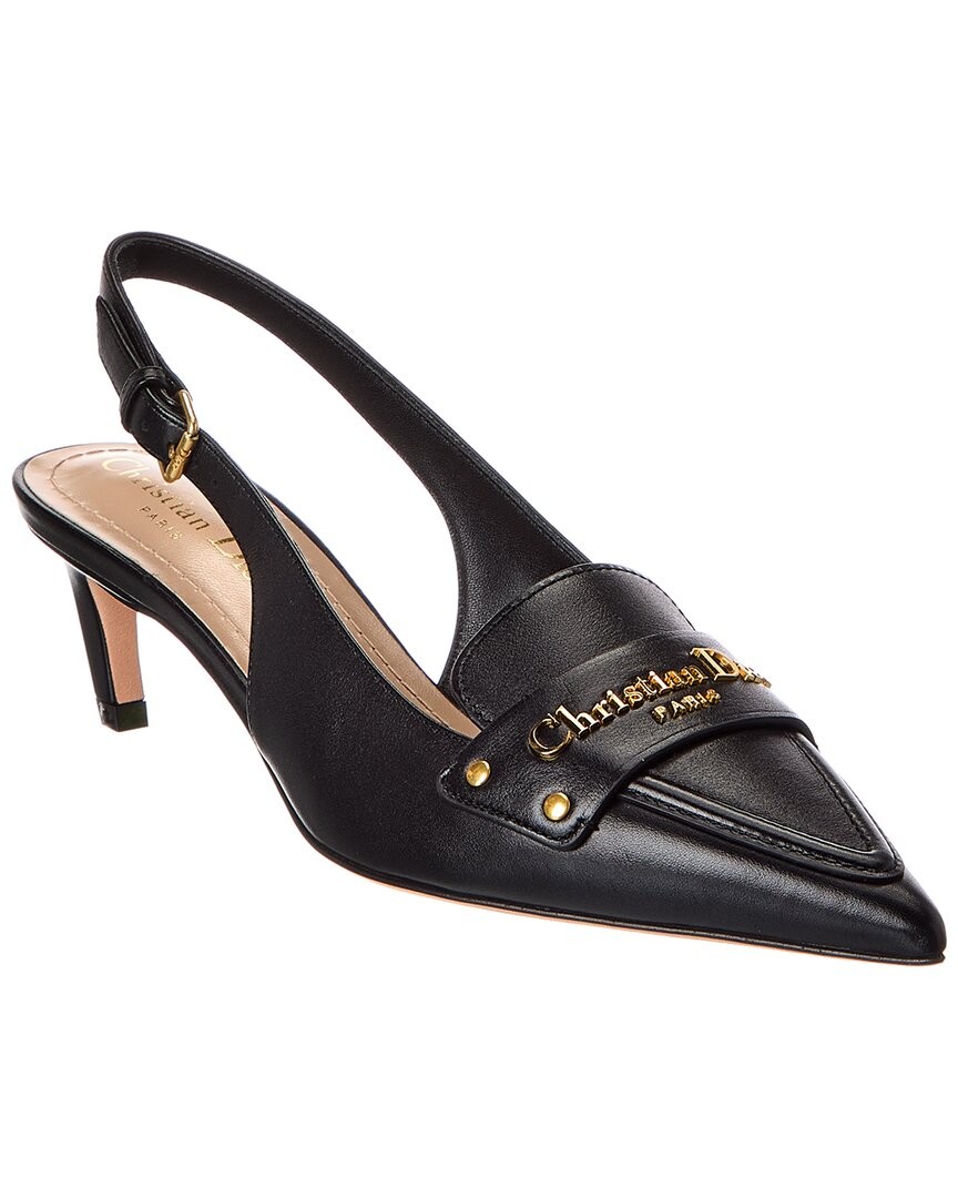 Dior Boy Leather Slingback Pump Women's Black 36 | eBay