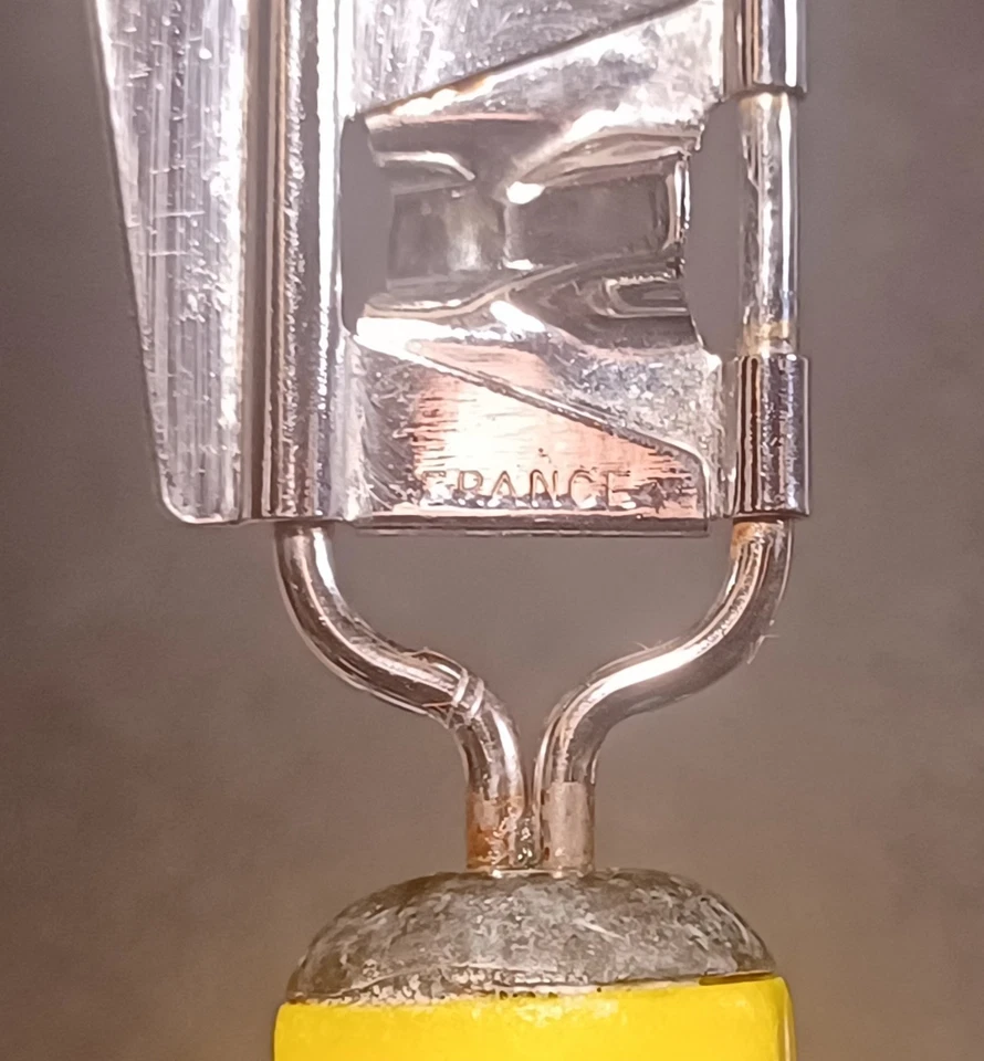 Pelador/marcador de corteza cítrica naranja vintage ~ Hecho en Francia ~ Mango amarillo ‐H Foto 4 de 4