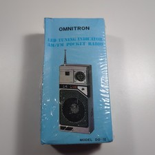 Omnitron AM FM Pocket Radio LED Tuning Indicator Creative Circle Promotion NOS