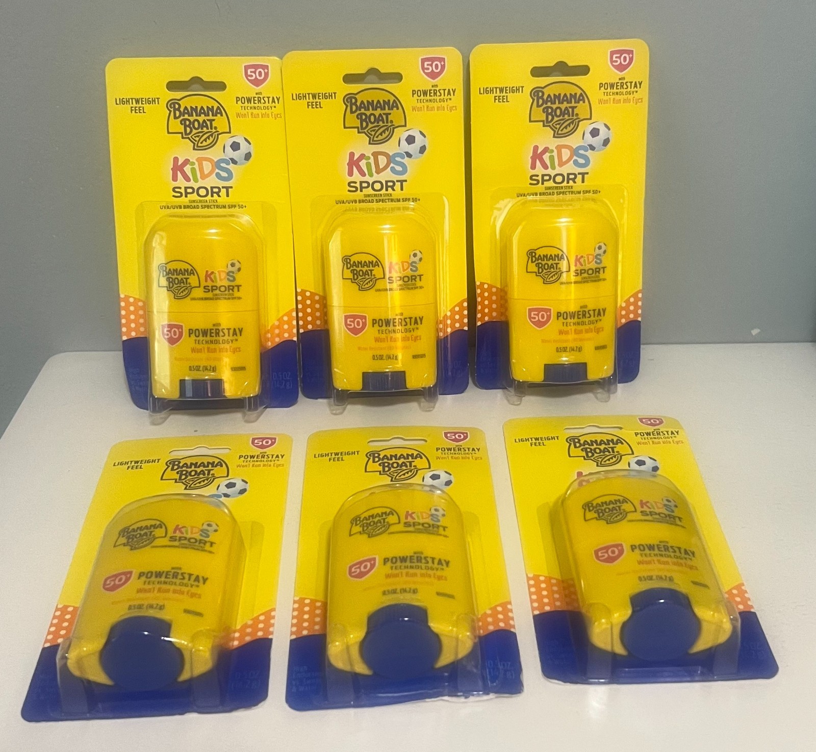 6x Banana Boat Kids SPF 50 Sunscreen Stick 0.5oz Broad Spectrum Sport