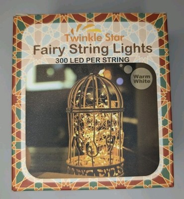 Twinkle Star 300 LED warm white fairy string lights designed for home decoration
