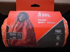 SOL Escape Bivvy with Hood, Orange Survival Sleeping Bag Thermal Reflective, New