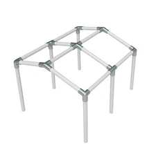 Carport Canopy EMT Pipe Fittings Kit 1-3/8" Low Peak Connectors, 6 Legs