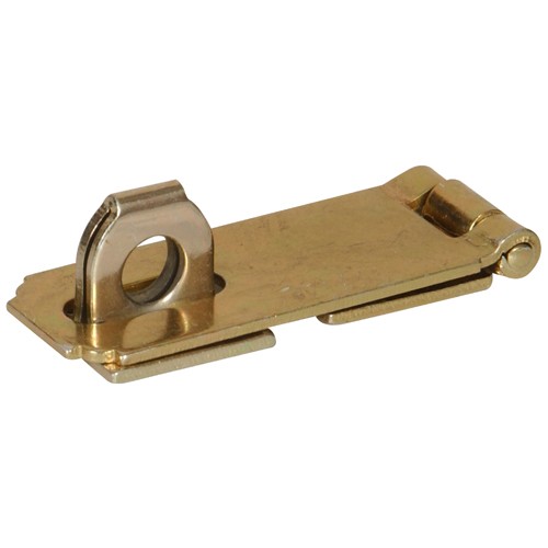Hillman Fixed Staple Safety Hasp Zinc and Yellow Dichromate (3-1/2") 851429