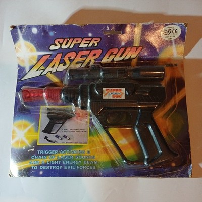 Super Laserpistole Spielzeug Lights & Sounds Knock-off Han Solo Blaster Vintage 1980er