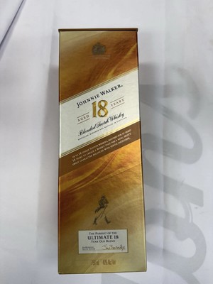 Johnny Walker Gold Label 18 Year Scotch Whisky Empty Presentation Box ONLY