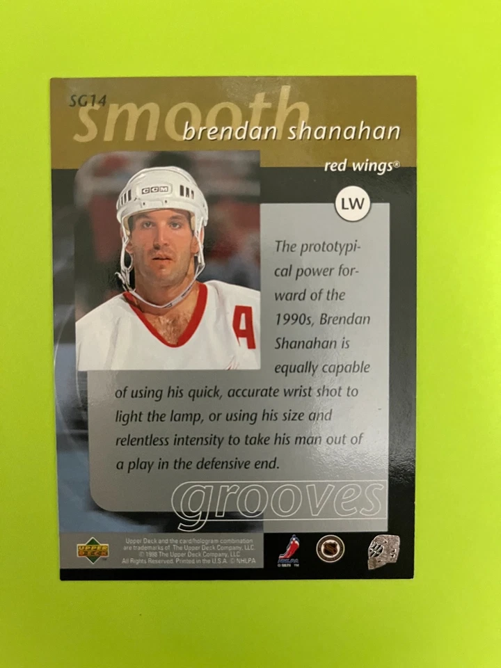 1997-98 Upper Deck Smooth Grooves Insert #SG14 Brendan Shanahan Detroit Red Wing - Image 2 of 2