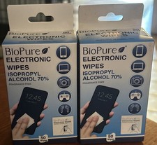 Biopure Electronic Cleaning Wipes 70 Isopropyl Alcohol Lot Of 2 50 Count Boxes