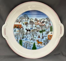 Vintage Villeroy & Boch Luxembourg Naif  12" Christmas Platter G. Laplau