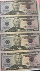 BEP New Color of Money 2004 $50 Star Notes Uncut Sheet Set (4 Notes) — photo 1