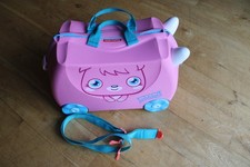 Valigia Trunki rosa Moshi Monster cabina bagaglio da viaggio tirare lungo cavalcare + chiave