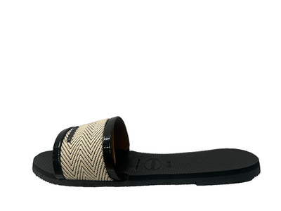 HAVAIANAS Herren Sandale Slide Schwarz UK M8/W7 US M9/W10 EU 41-42