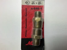 Milton S-646-1 1/4" X 3/8" Male Hex Nipple - 2 PACK