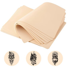 Fake Tattoo Skin 10Pcs Practice Skin Double Sides 7.4X5.6 Inches for Beginners