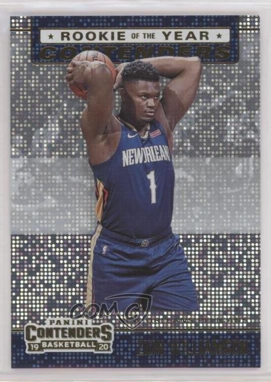2019-20 Panini Contenders Rookie of the Year Contenders Zion Williamson #1 0ls