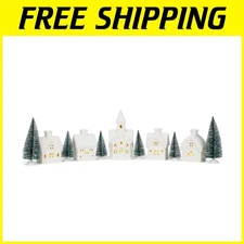 Festive Winter Village with Pre Lit LED Buildings, Set of 11