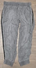 Bella Dahl Gray Drawstring Joggers Pants Womens Medium 100% Tencel Made In USA
